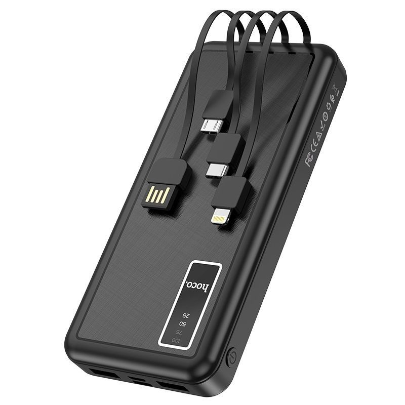 Hoco's DB07 10000mAh PowerBank with Screen & 4 Built-In Cables
