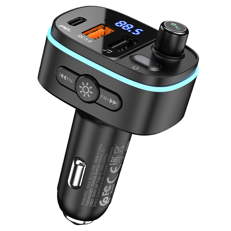 E62 Fast  PD20W+QC3.0 car BT  FM transmitter