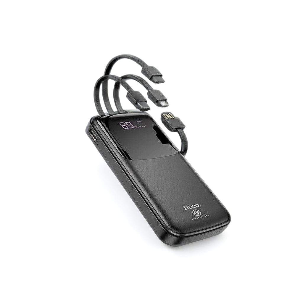 Hoco's DB07 10000mAh PowerBank with Screen & 4 Built-In Cables